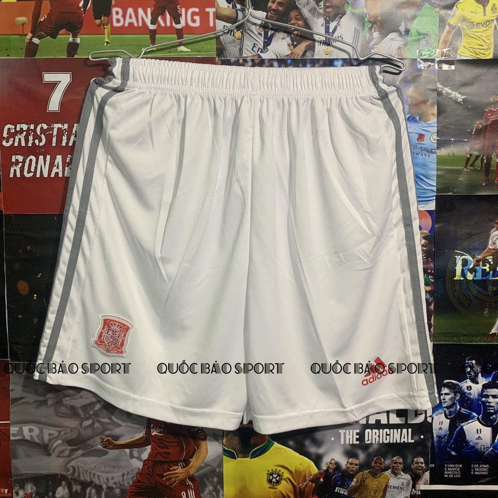 Tây Ban Nha trắng sân khách mùa euro 2021 - Bộ áo bóng đá bản Fan vải Thái cao cấp