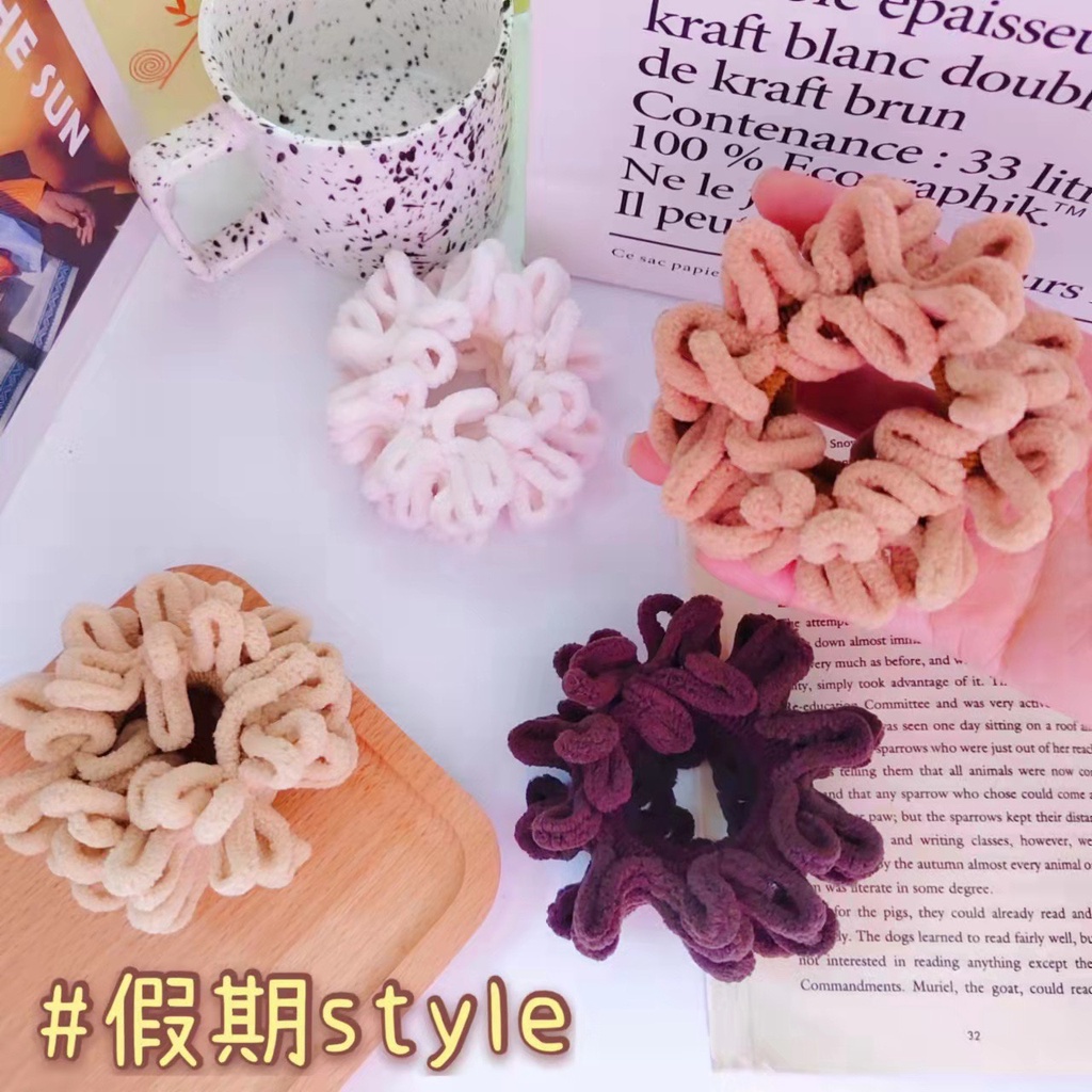 DÂY BUỘC TÓC CAO SU NYLON BỌC NHUNG PHONG CÁCH HÀN QUỐC ĐỘC ĐÁO