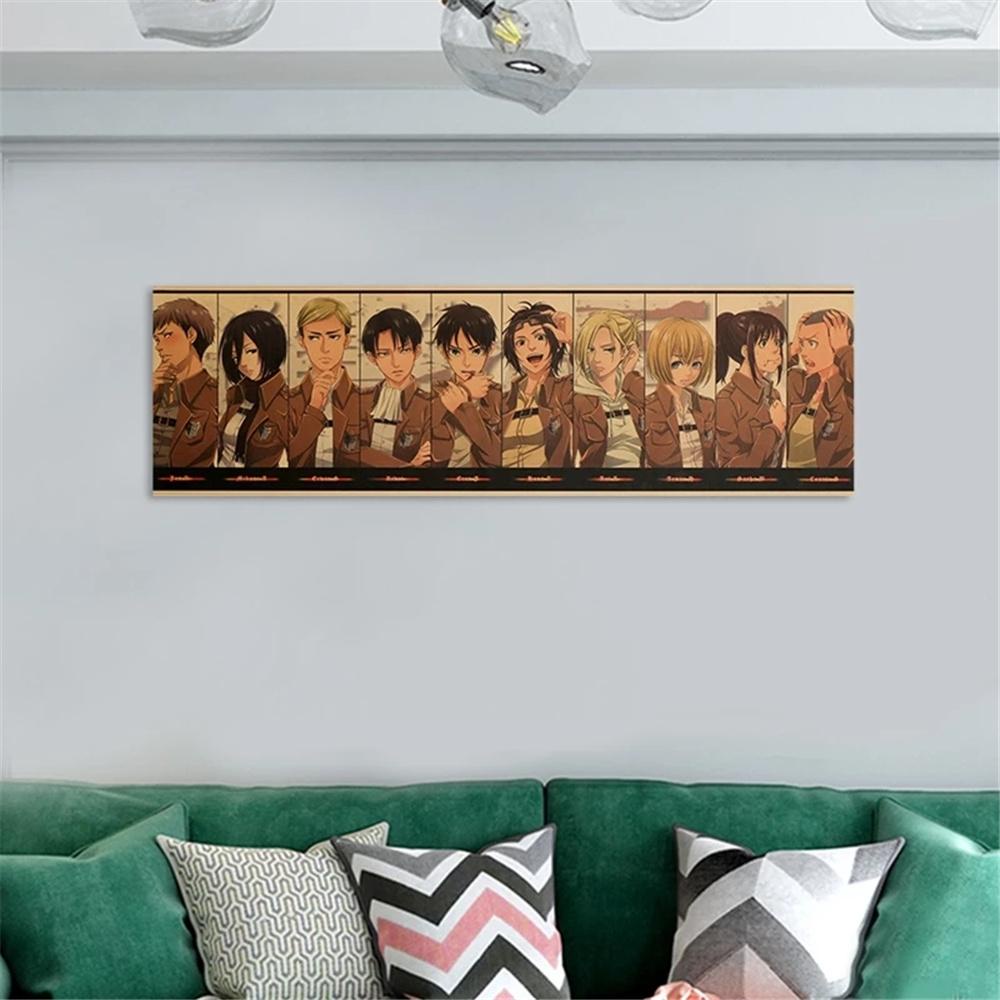 Poster Phim Attack on Titan Treo Tường Trang Trí