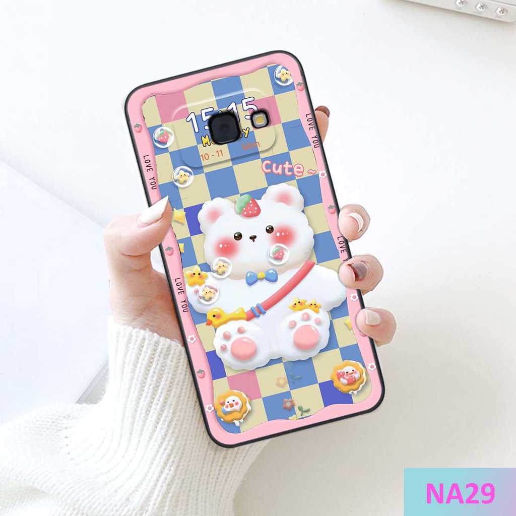 Ốp lưng Samsung A3 2017 / A5 2017 / A7 2017 in hình gấu cute,bò sữa 3D cute dễ thương bảo vệ điện thoại.