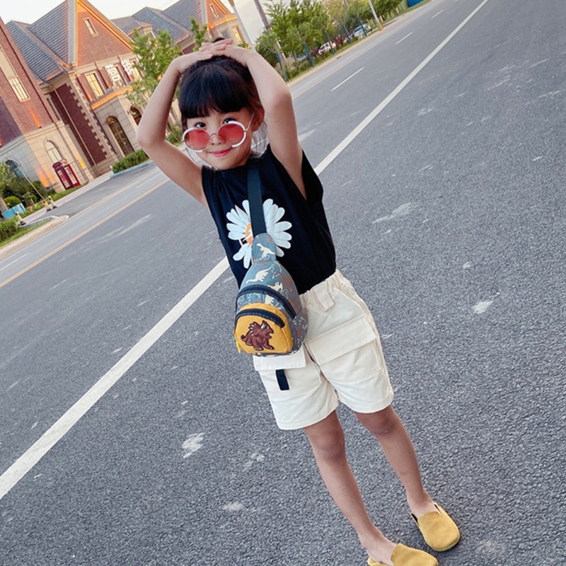 Túi Đeo Chéo Ngực Đựng Điện Thoại Hình Khủng Long Đáng Yêu Thời Trang Cho Bé Trai Và Gái