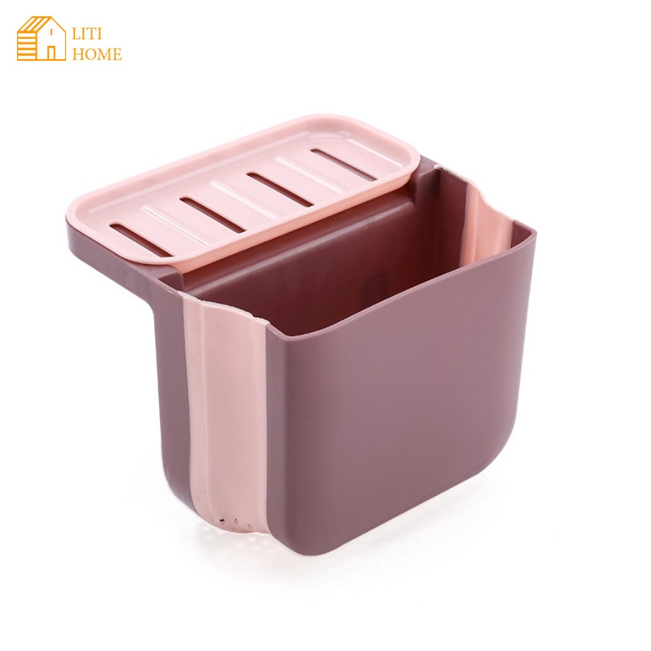 Dụng cụ lọc rác bồn rửa chén gấp gọn có khay đựng xà bông tiện dụng - Đồ gia dụng nhà bếp