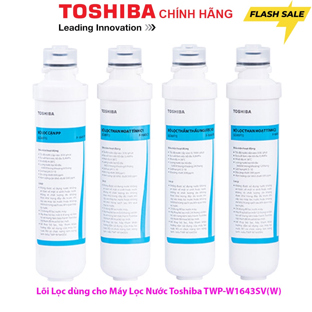 Bộ Lõi Lọc Nước Toshiba dùng cho Máy Lọc Nước Nóng Lạnh RO Toshiba TWP-W1643SV(W)