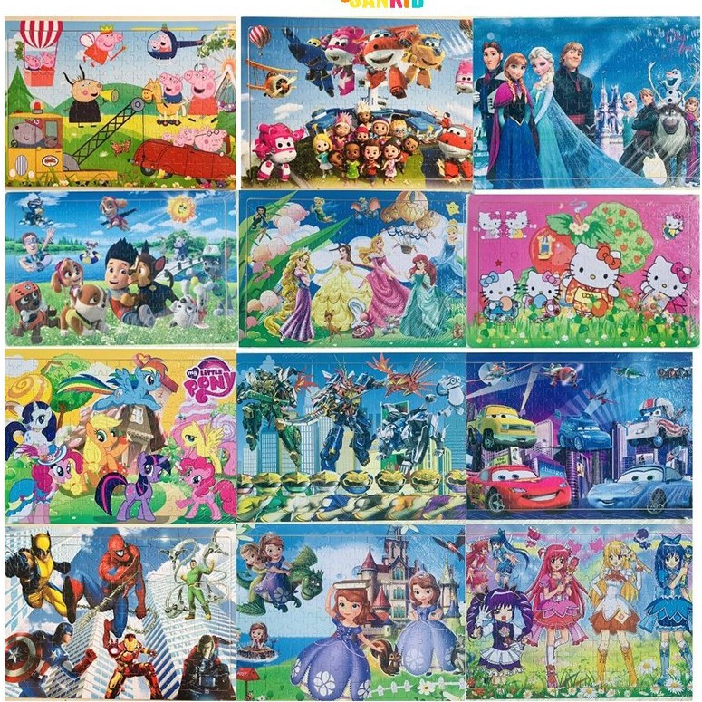 Tranh ghép hình puzzle 200 mảnh nhiều chủ đề (loại bảng gỗ có hình nền phía dưới bảng)