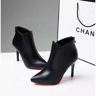 Bốt nữ cổ ngắn, da sịn cao gót 7p tôn dáng xinh