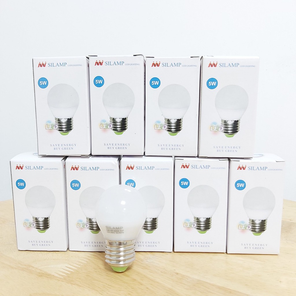 COMBO 10 BÓNG ĐÈN LED Búp G45 5W E27