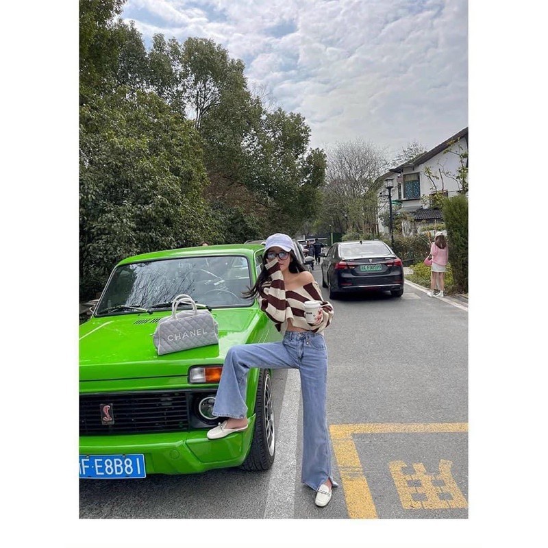 Giày sục nữ da bóng gắn NGỌC viền xích, CHẤT DA PU CAO CẤP, kèm ảnh thật | BigBuy360 - bigbuy360.vn