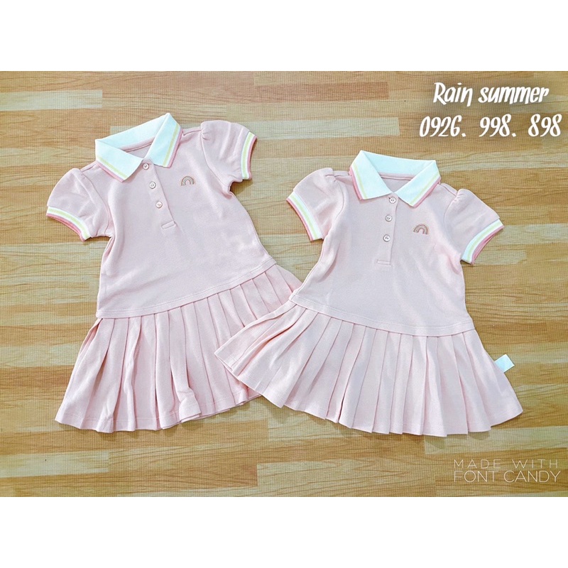 Váy polo cầu vồng cho bé- ảnh thật