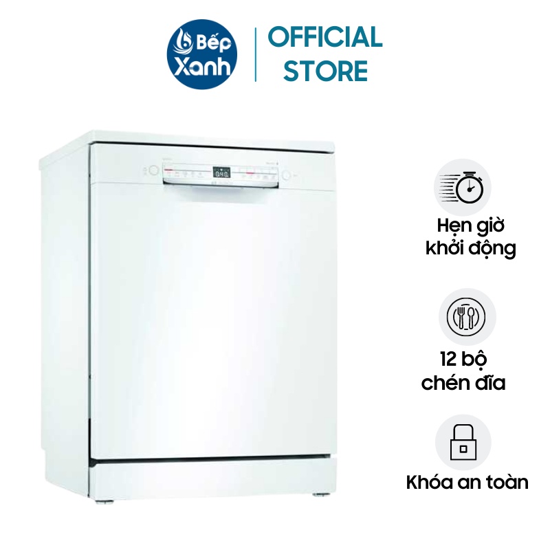 Máy Rửa Chén Độc Lập Bosch HMH.SMS2IVW01P (Series 2) - 12 Bộ - 6 Chương Trình Rửa