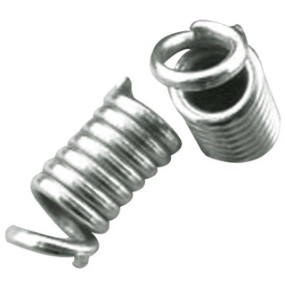200x Silver Coil End Crimp Fasteners 4x8mm