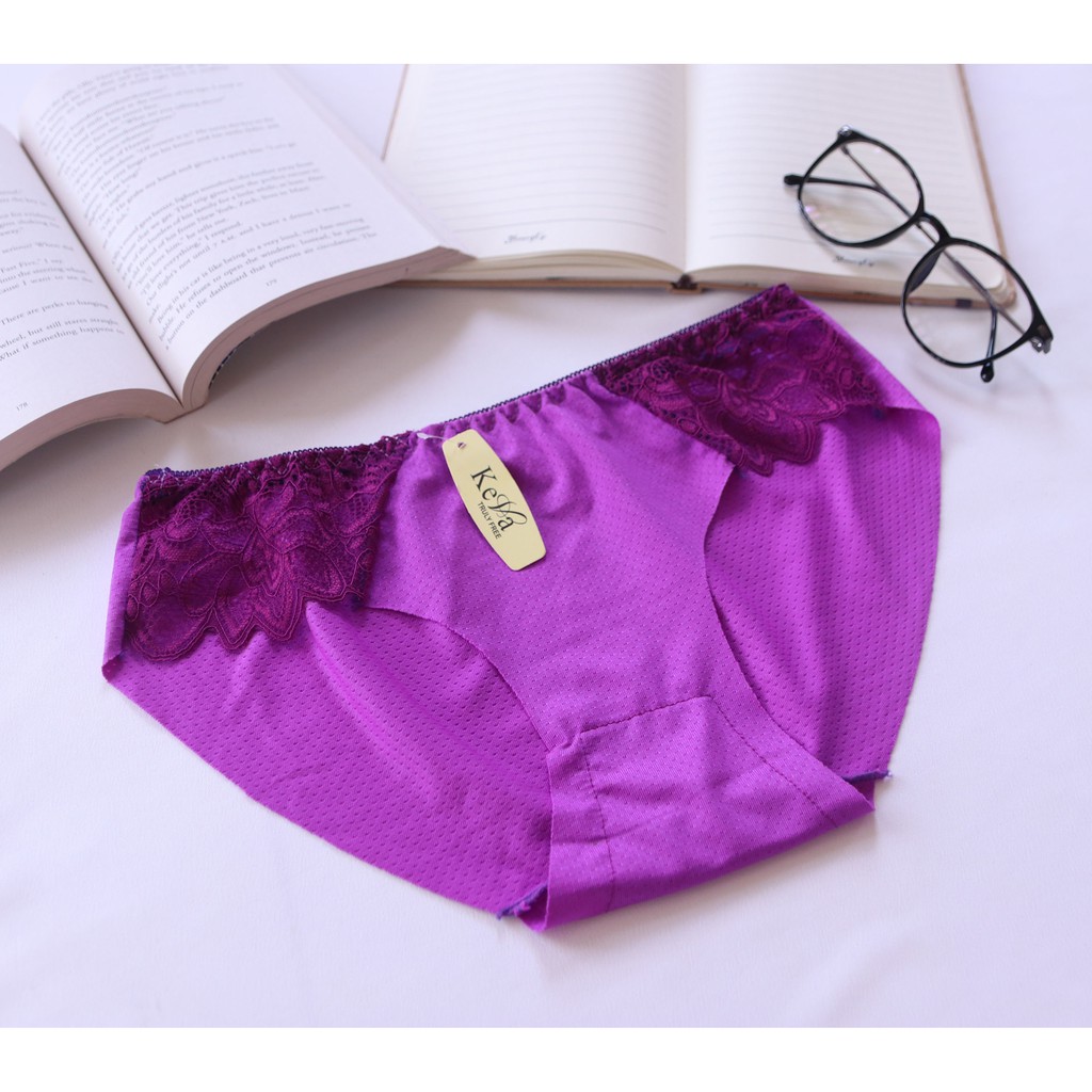 Quần lót nữ cotton phối ren kháng khuẩn thông hơi thoáng mát | BigBuy360 - bigbuy360.vn