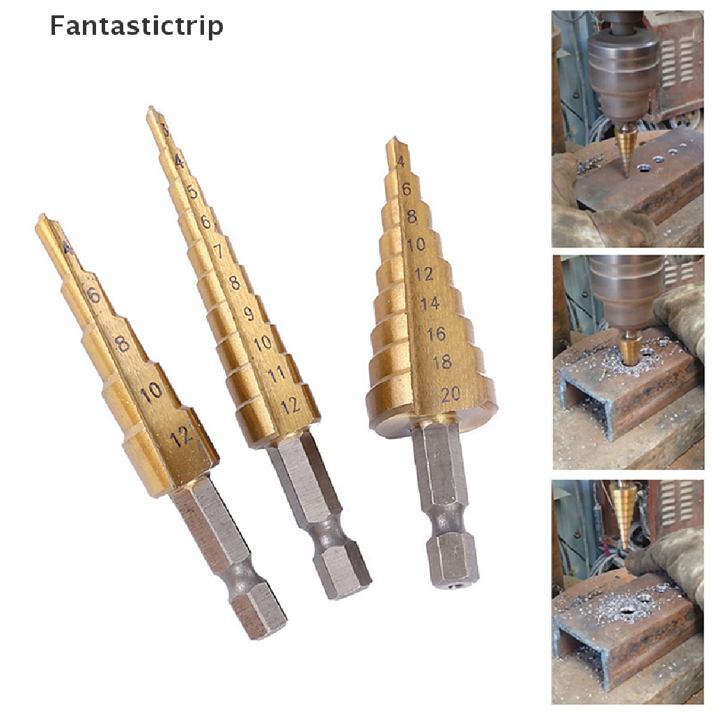 Bộ Mũi Khoan Thẳng HSS Phủ Titan Lỗ Kim Loại Gỗ Mới
