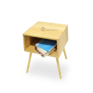 Tủ Gỗ Đầu Giường không hộc kéo Màu Gỗ Tự Nhiên Hoặc Tab Đầu Gường Mini
