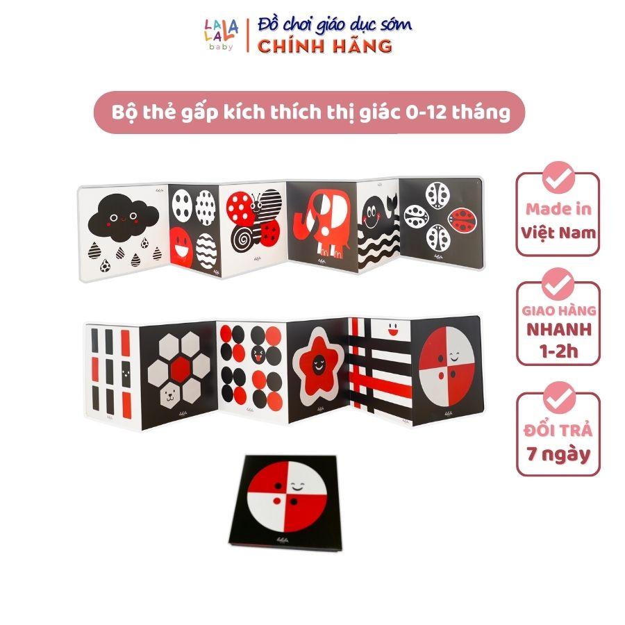 Thẻ Kích Thích Thị Giác Cho Trẻ Sơ Sinh 12 Mặt  Thương Hiệu Lalala Baby - Giúp Bé Phát Triển Toàn Diện