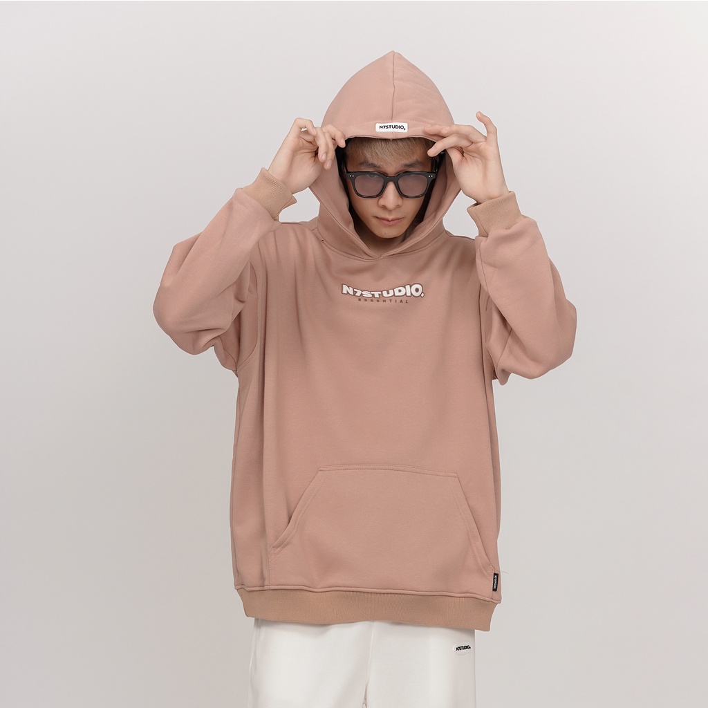 Áo Hoodie nỉ bông N7 STUDIO basic nam nữ oversize form rộng thu đông Local Brand