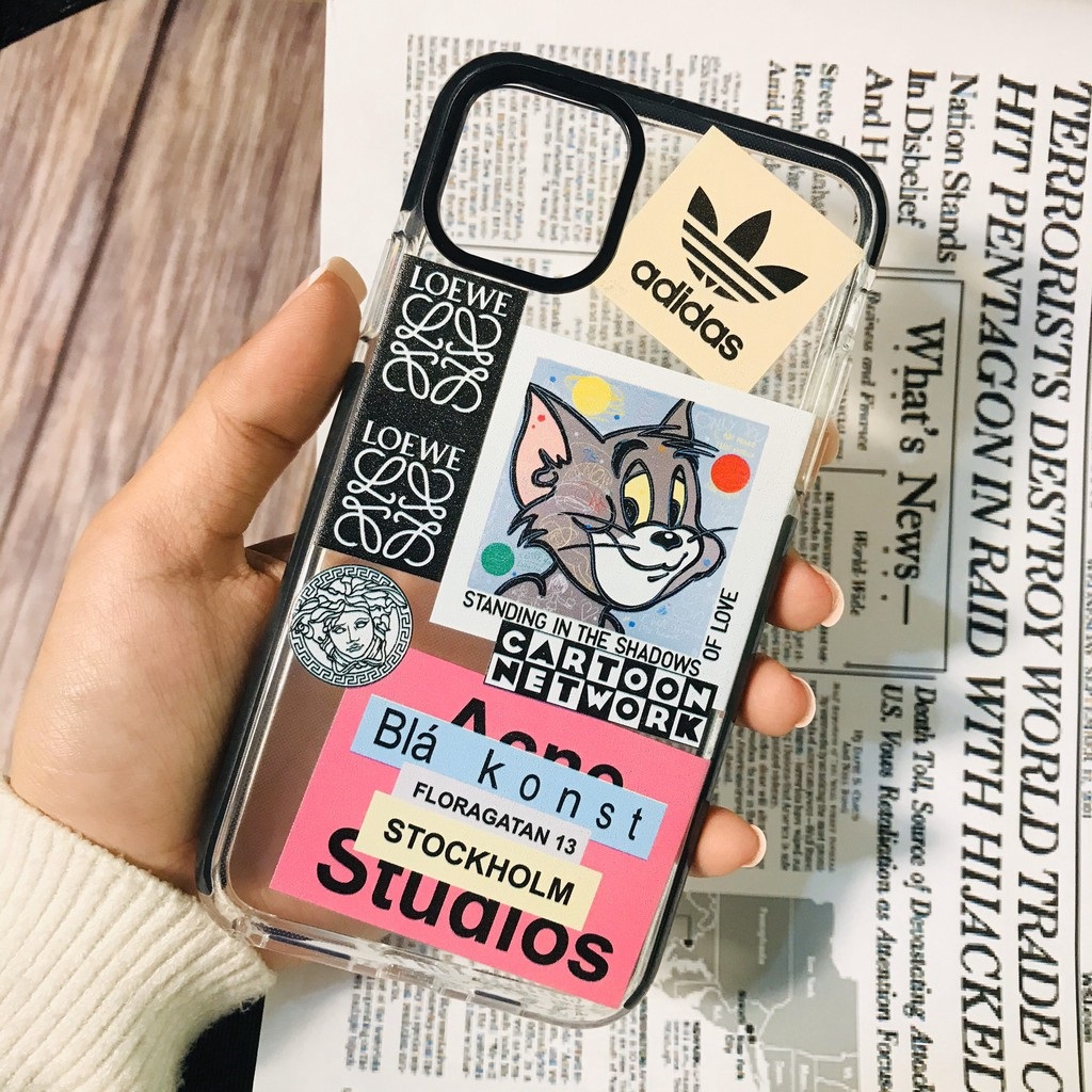 Ốp iphone tom &amp; Jerry cartoon cạnh 5/5s/6/6plus/6s/6splus/7/7plus/8/8plus/x/xr/xs/11/12/pro/max/plus/promax - Awifi S5-1