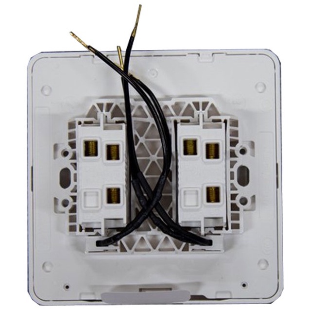 Bộ công tắc đôi 2 chiều dòng AvatarON Schneider E8332L2LED_WE_G19 Schneider - 16A - Trắng - 2 gang