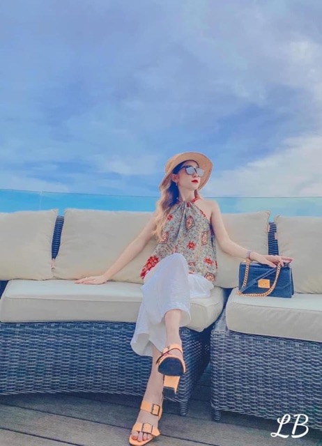 SÉT ÁO YẾM THỔ CẨM KÈM QUẦN ỐNG RỘNG TRẮNG SIÊU HOT, thời trang 1989 , váy đi biển ,quần ống rộng lưng cao ,quần tay nữ