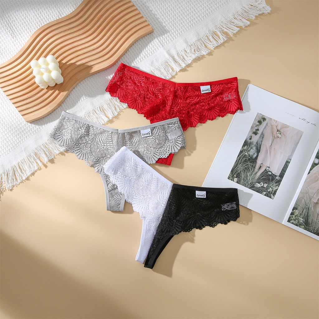 Quần Lót cotton Phối Ren Plus Size Quyến Rũ Cho Nữ