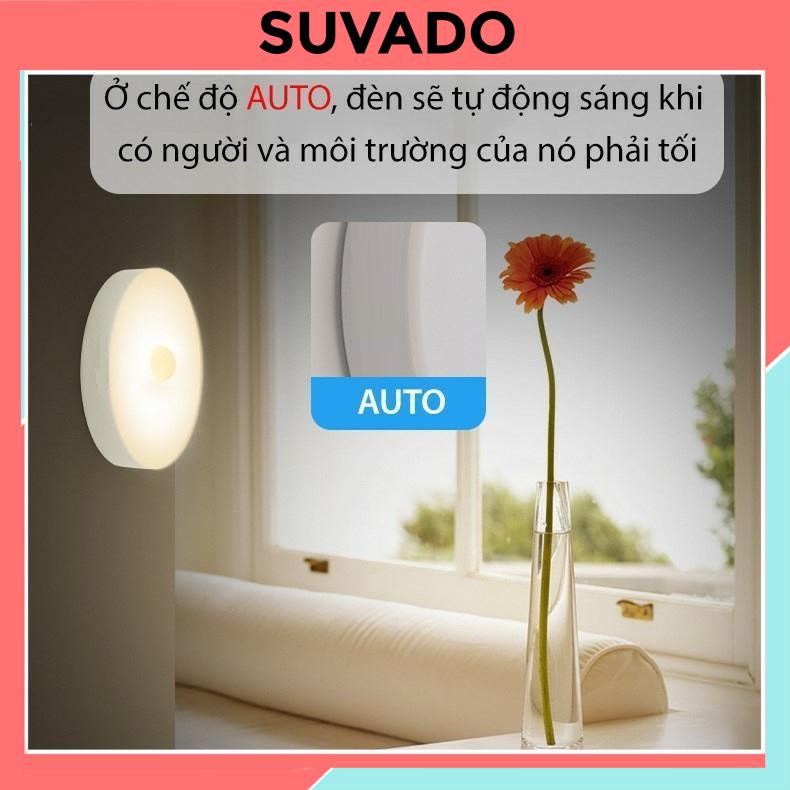 Đèn LED cảm ứng không dây thông minh dán tường tủ bếp cầu thang pin sạc USB ddenf led Light 002 SUVADO