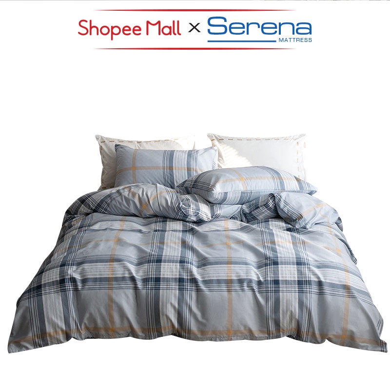 Ra Nệm Trải Giường 5 Món Cotton Tici SERENA Chính Hãng Set Vỏ Chăn Ga Grap Gối Nệm Đệm Trần Bông Trải Phủ Giường Cao Cấp