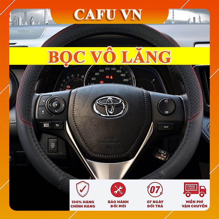 Bọc vô lăng vô lăng da cao cấp giá rẻ, phù hợp các dòng xe có đường kính vô lăng 36- 38cm - CAFU VN