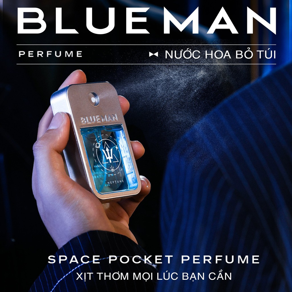 Nước Hoa Nam Mini BLUEMAN, Chai Bỏ Túi Tiện Dụng Hương Thơm Lịch Lãm, Lưu Hương Đến 12H - 30ml