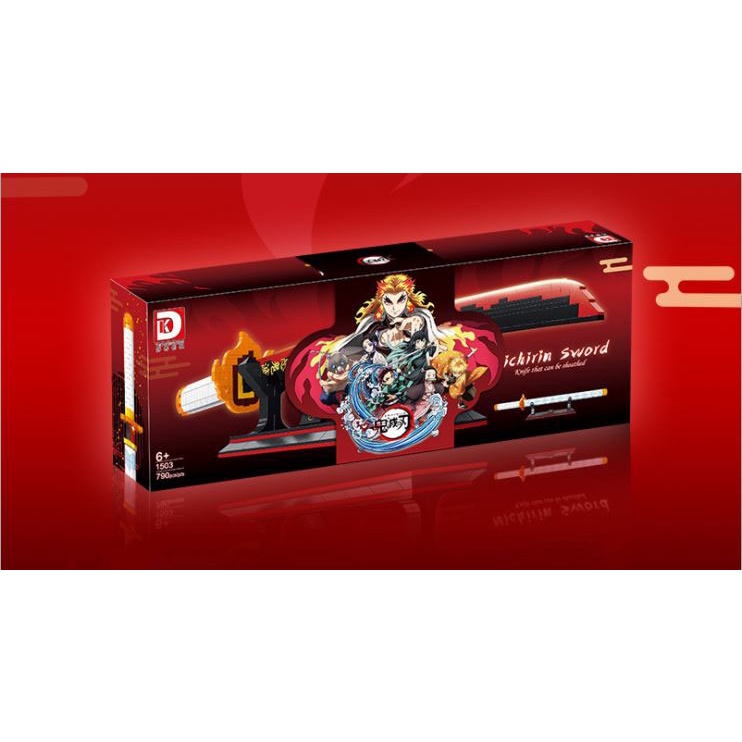 Đồ chơi lắp ghép xếp hình mô hình Thanh kiếm diệt quỷ KATANA Yaiba Kimetsu Model DK.1503 với 790 chi tiết