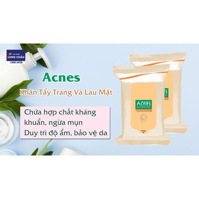 Acnes Make Up Remover Sheet – Khăn tẩy trang và lau mặt