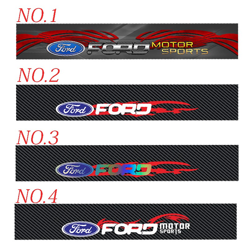 Sticker Phản Quang Dán Kính Chắn Gió Trước Sau Xe Hơi Ford Motor Sport F150 Territory Ecosport Everest Kuga