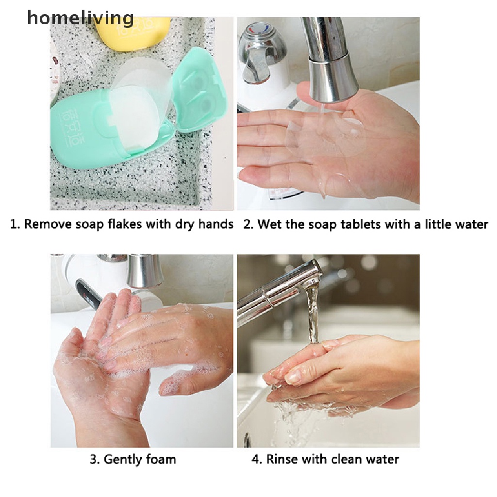 Hộp 20 Giấy Xà Phòng Rửa Tay Có Thể Phân Hủy