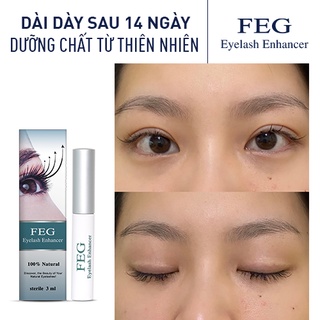 Dưỡng mi xanh FEG (FEG eyelash enhancer) Dưỡng mi dài dày cong với chiết xuất tự nhiên_3ml