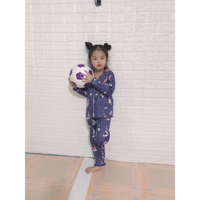 Đồ Bộ Pijama Cotton Dài Tay Cho Bé Trai Và Bé Gái
