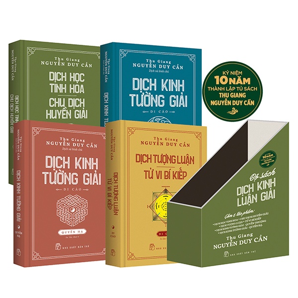 Sách - Bộ Sách Dịch Kinh Luận Giải (Bộ 4 Cuốn) Mạ Vàng - Thu Giang Nguyễn Duy Cần
