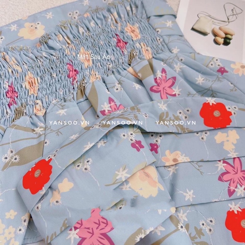 Áo quây hoa nhí croptop đi biển cực cá tính , hàng quảng châu cao cấp by YANSOO