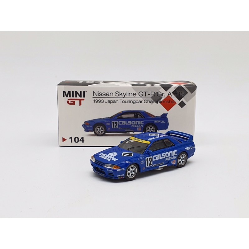 Xe Mô Hình Nissan Skyline GT-R ( R32 ) Gr.A #12 Calsonic 1993 Japan RHD 1:64 MiniGT ( Xanh Dương )