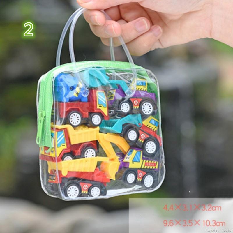 set 6 xe đồ chơi mini lên dây cót vui nhộn cho bé