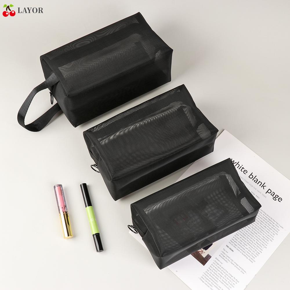 Túi Lưới Đựng Mỹ Phẩm/Đồ Trang Điểm Du Lịch Có Khóa Kéo Cho Nữ