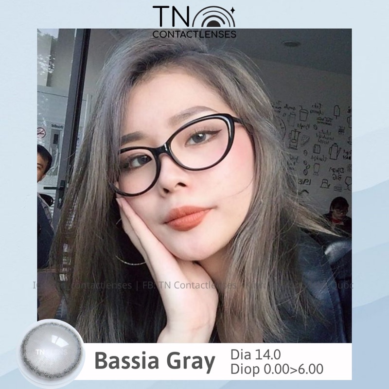 Kính áp tròng BASSIA GRAY 14.0 - Dòng cao cấp độ ẩm cao 12/24h