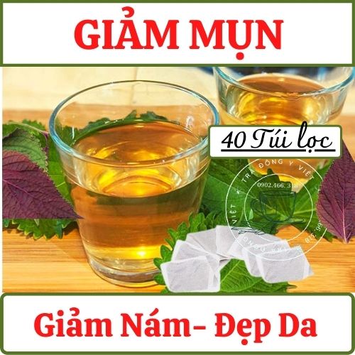 Trà Tía Tô -Giảm Nám, Đẹp Da, Giảm Cảm, 40 Túi lọc, Trà tự nhiên 100%