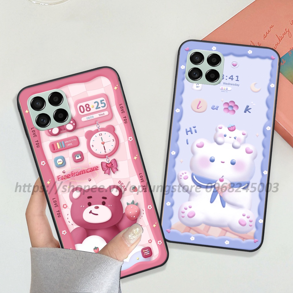 Ốp lưng Samsung M33 / M53 / M32 / M62 in hình 3D gấu,thỏ cute dễ thương