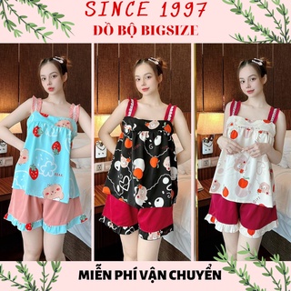 Đồ bộ bigsize 50-95kg đùi 2 dây ta, since1997 đồ ngủ bigsize pyjama lụa mango cao cấp mịn mướt