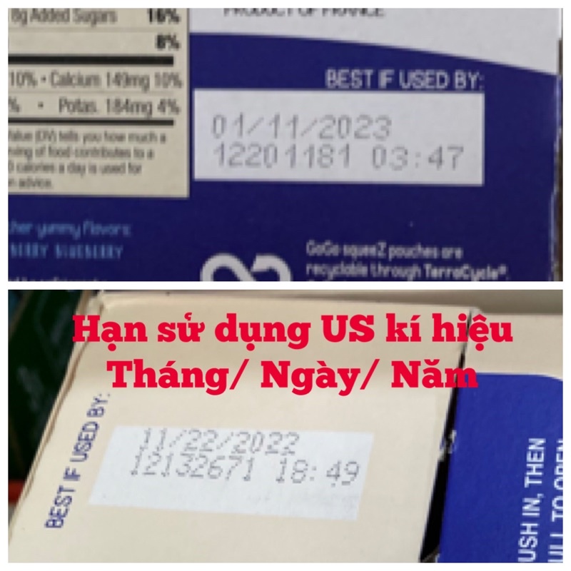 Sữa chua Gogo Squeez Mỹ cho bé từ 6 tháng túi 85g hsd 2024