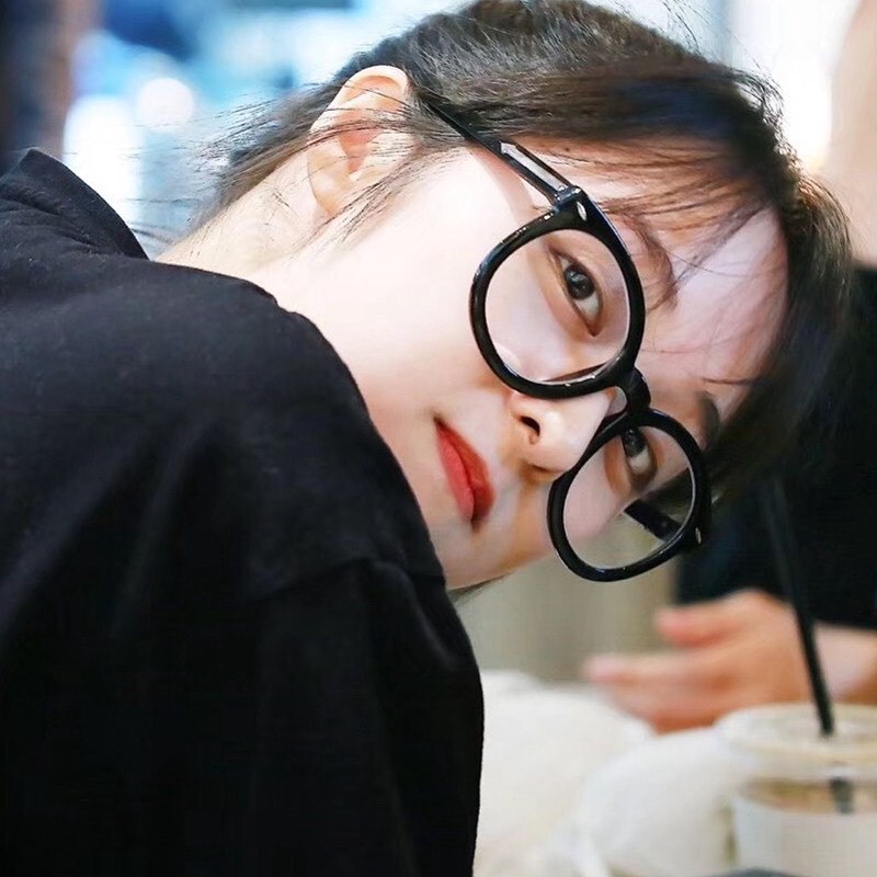 Kính cận thời trang nam nữ gọng tròn đẹp cute giá rẻ mắt kính không độ chống tia UV phong cách Ulzzang HANASO 041