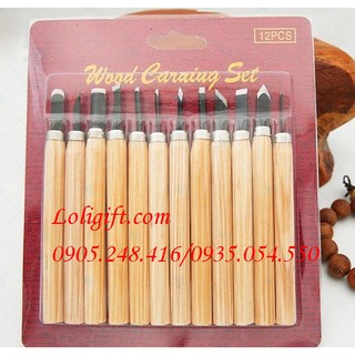 BỘ DAO KHẮC ĐỤC TIỆN GỖ 12 MÓN