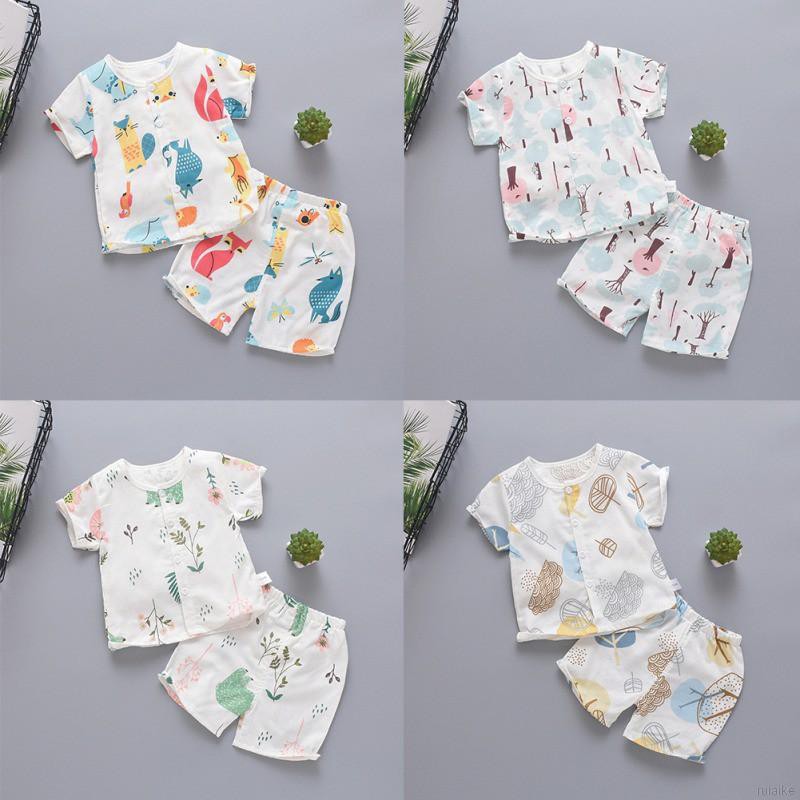 Bộ Quần Áo Ngủ Cotton Xinh Xắn Cho Bé