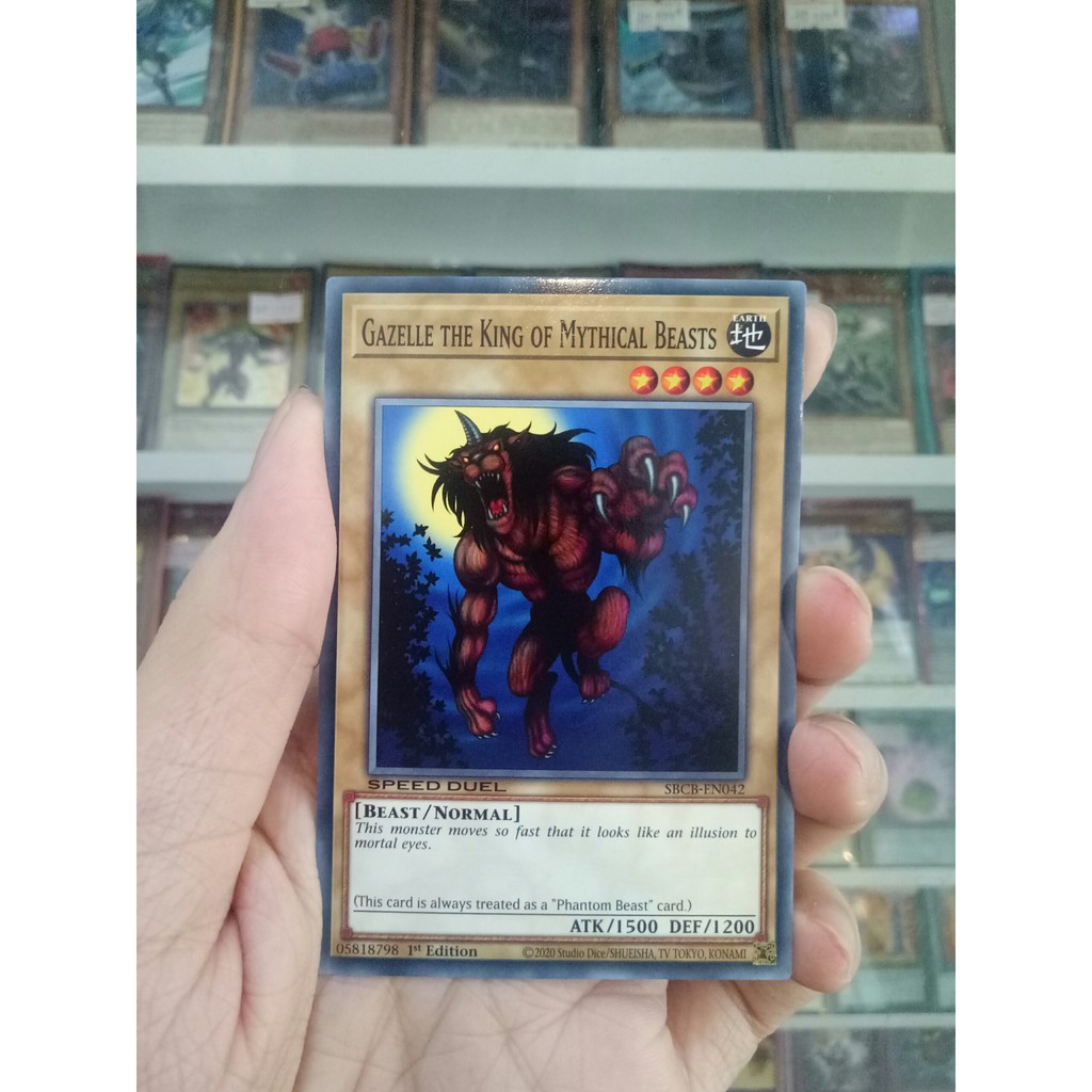 Thẻ Bài Lẻ YugiOh! Mã SBCB-EN042 - Gazelle the King of Mythical Beasts - Common - 1st Edition