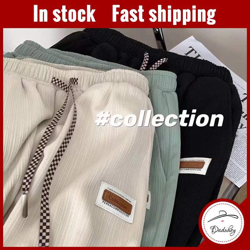DaDuHey Men's Summer Casual Shorts Ins Fashion Brand Solid Color Simple Loose Straight Drooping Five-Point Sports Pants