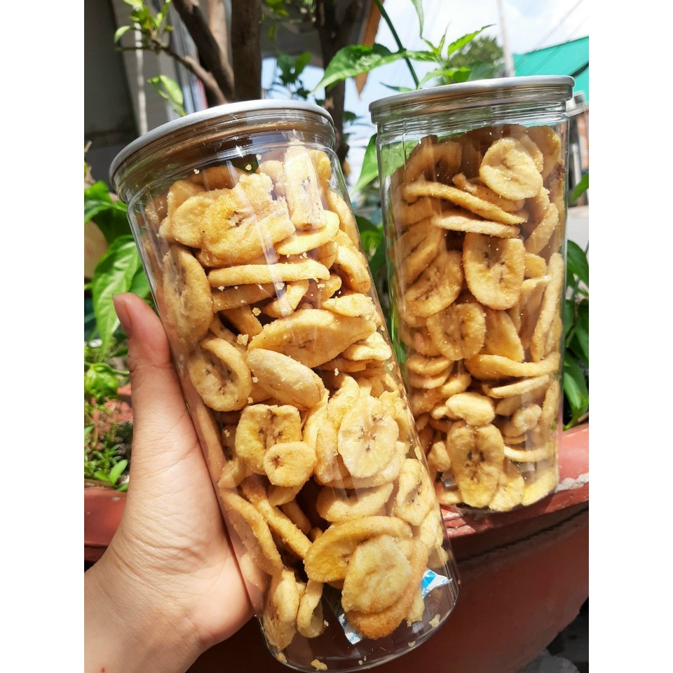 Chuối Sứ Sấy Không Đường - Bịch Zip 500Gr - Đặc Sản Đà Lạt - Trái Cây Sấy Nhi Nhi Store