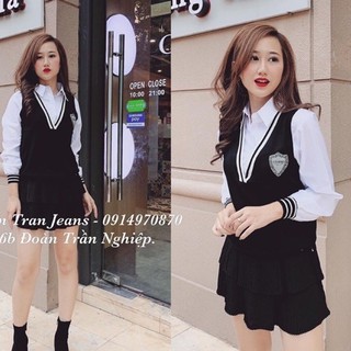 áo len sơ mi quốc dân cổ đức nhiều màu xinh xắn